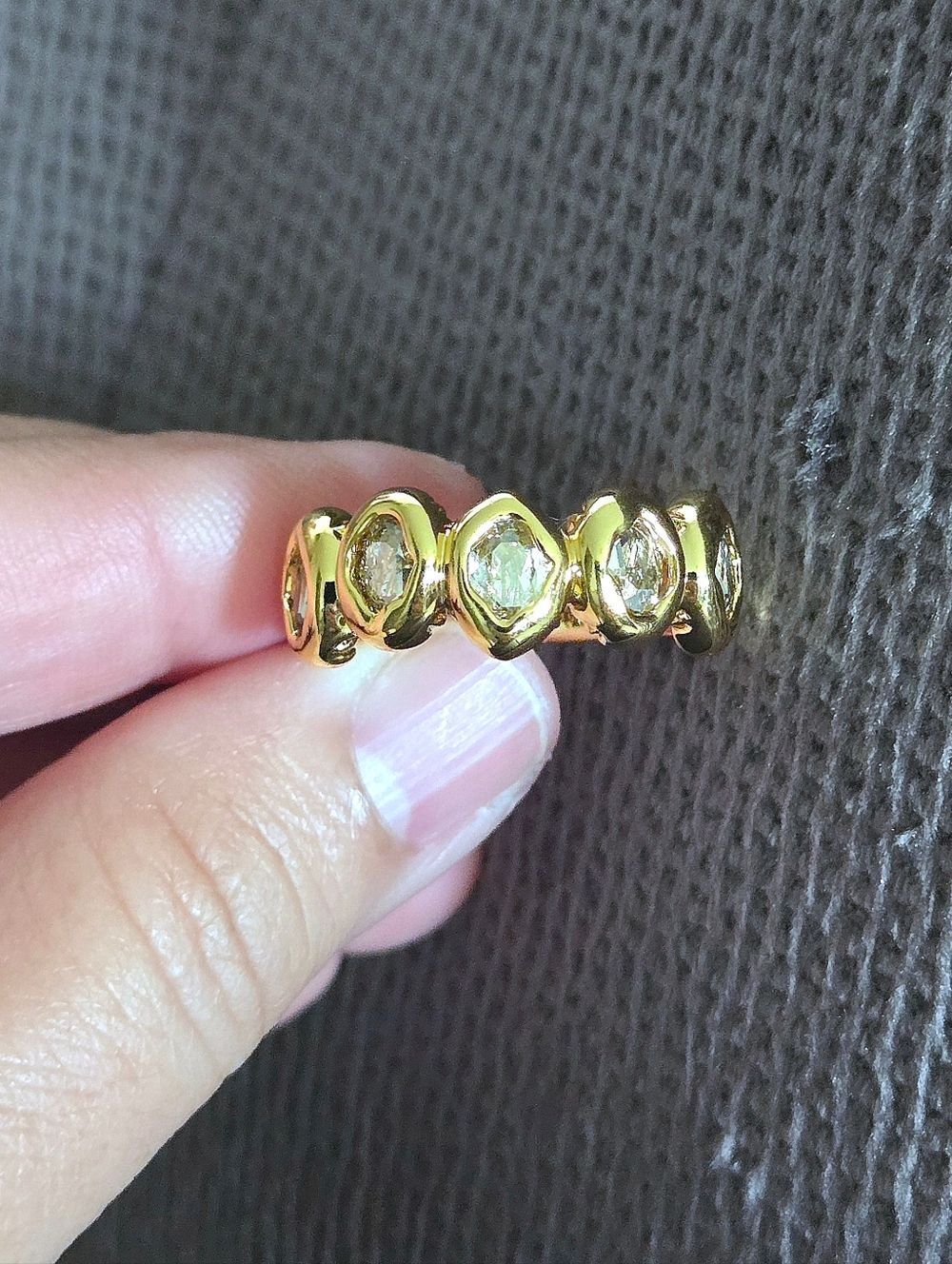 ✨️HP✨️ Alexis Bittar Molten Gold💛 with Clear Crystals💎 Ring💍 - NWT - Picture 10 of 16